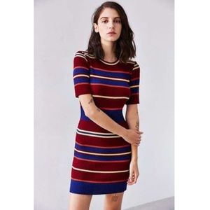 BDG color blocked multi-stripe dress Sz M